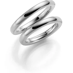 Hvitt gull ring 2,5 mm bredde