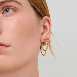 Julie Sandlau – Bamboo Hoops Small i 14k gult gull