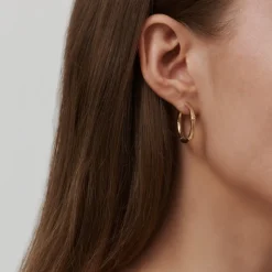 Julie Sandlau – Bamboo Hoops Midi i 14k gult gull