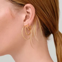 Julie Sandlau – Bamboo Hoops Small i 14k gult gull