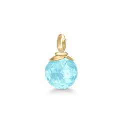 Julie Sandlau – Berry anheng i 22k forgylt sølv – Ice Blue