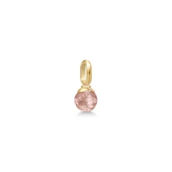 Julie Sandlau – Berry Small anheng i 22k forgylt sølv – Turmalin Rose