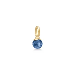 Julie Sandlau – Berry Small anheng i 22k forgylt sølv – Sapphire Blue
