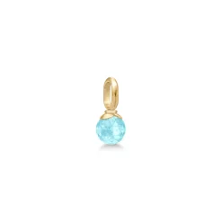 Julie Sandlau – Berry Small anheng i 22k forgylt sølv – Ice Blue