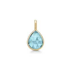 Julie Sandlau – Lea anheng i 22k forgylt sølv – Aqua Blue
