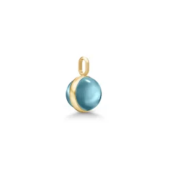 Julie Sandlau – Little Prime anheng i 22k forgylt sølv – Ice Blue