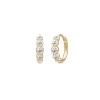 Julie Sandlau – Lumen Medium Hoops i 18k gult gull med diamanter