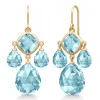 Julie Sandlau – Olivia Chandelier i forgylt sølv – Ice Blue