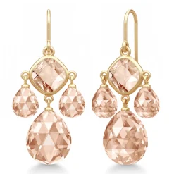 Julie Sandlau – Olivia Chandelier i forgylt sølv – Peach Morganite