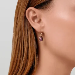 Julie Sandlau – Paloma ørepynt i 22k forgylt sølv – Amethyst