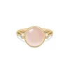 Julie Sandlau – Prime ring i forgyldt sølv – Milky Rose