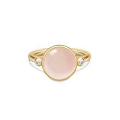 Julie Sandlau – Prime ring i forgyldt sølv – Milky Rose