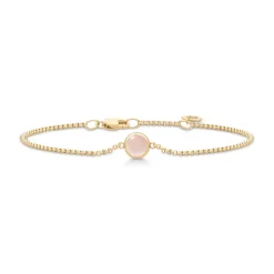 Julie Sandlau – Primini armbånd i 22k forgylt sølv – Milky Rose