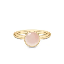 Julie Sandlau – Primini ring i 22k forgylt sølv – Milky Rose
