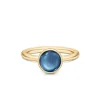 Julie Sandlau – Primini ring i 22k forgylt sølv – Sapphire Blue