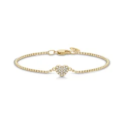 Julie Sandlau – Pure Heart armbånd i forgyldt sølv