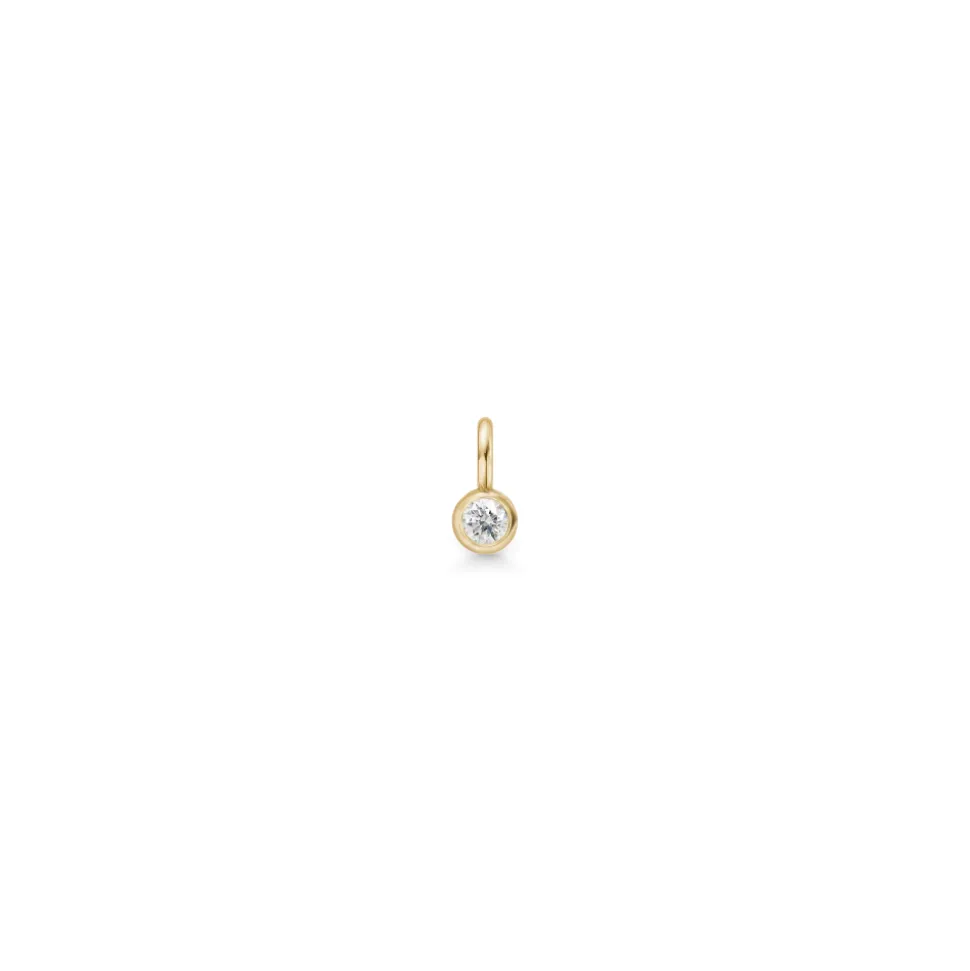 Julie Sandlau – Purity anheng i 14k gult gull med 0,03ct TW diamant