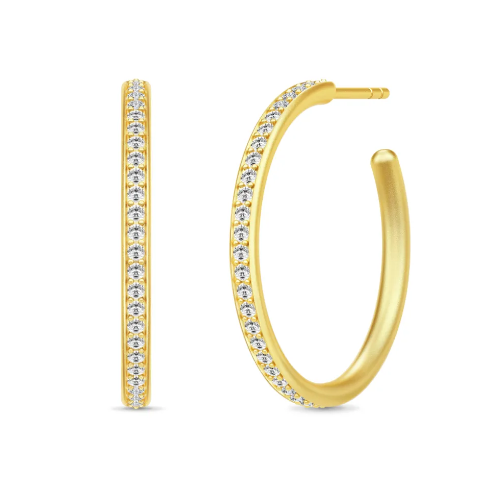 Julie Sandlau – Øreringer i forgylt sølv – Infinity Medium Hoops