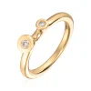 Lene Visholm – Ring Gult og Hvitt Gull Med Diamant