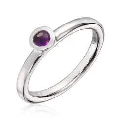Lene Visholm – Ring Hvitt Gull Med Ametyst