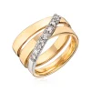 Lene Visholm – Ring I Gult Og Hvitt Gull Med Diamanter