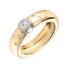 Lene Visholm – Ring I Gult Og Hvitt Gull Med Diamanter