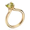 Lene Visholm – Ring I Gult Gull Med Peridot