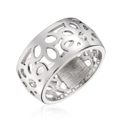 Lene Visholm – Ring i Hvitt Gull Med Diamanter
