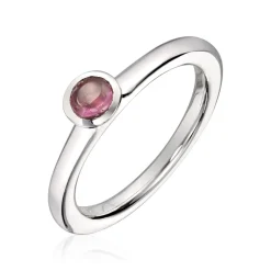 Lene Visholm – Ring Med Rosa Turmalin I Hvitt Gull