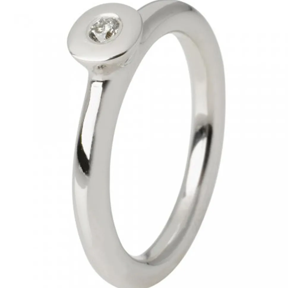 Lene Visholm- Ring med diamant- Hvitt gull