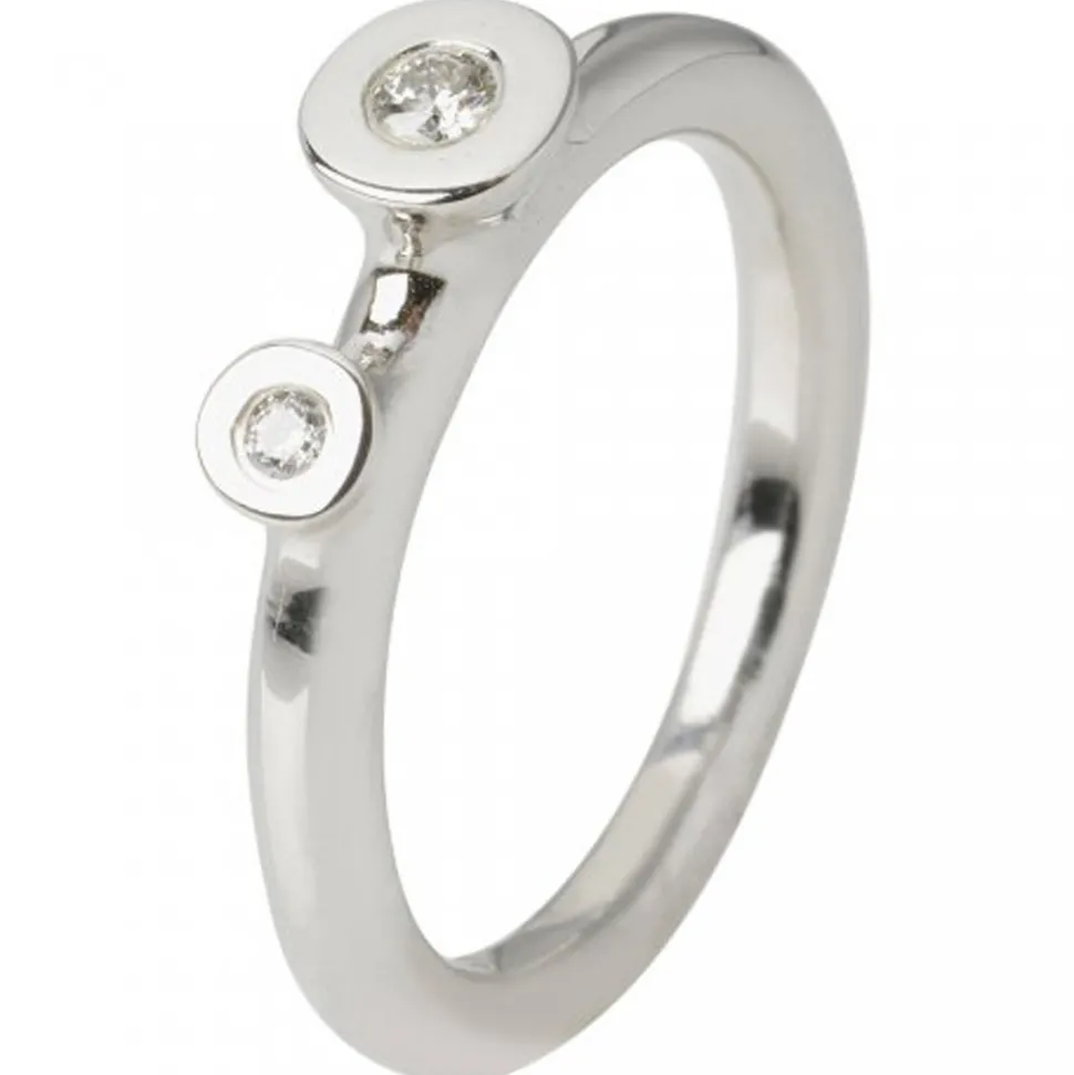 Lene Visholm- Ring med diamanter- Hvitt gull