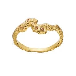 Maanesten – Frida ring i forgyldt sølv med zirkonia
