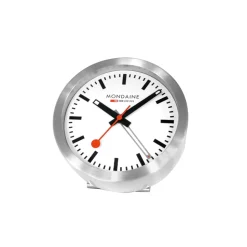 Mondaine – Bordklokke Sølv / Hvit 12,5 cm