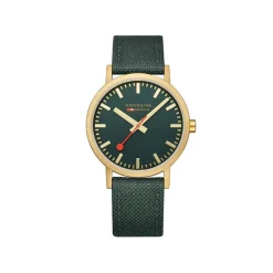 Mondaine – Classic gullfarget stål / Grønn 40 mm