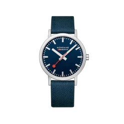 Mondaine – Classic stål / Blå 40 mm