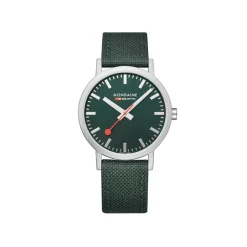 Mondaine – Classic stål / Grønn 40 mm