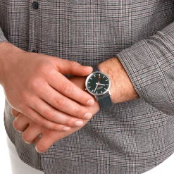 Mondaine – Classic stål / Grønn 40 mm