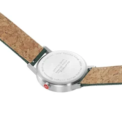 Mondaine – Classic stål / Grønn 40 mm