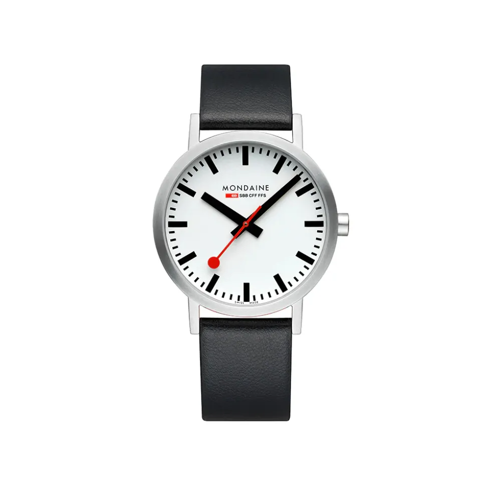 Mondaine – Classic stål/sort 40 mm