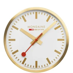 Mondaine – Veggklokke 25 cm gullfarget