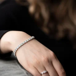 NC Christophersen – Armbånd i 14k hvitt gull med W/SI diamanter – Totalt 5.00 ct
