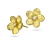 NC Christophersen – Blomst ørepynt i 14k gult gull med diamant, 0,06ct W/SI