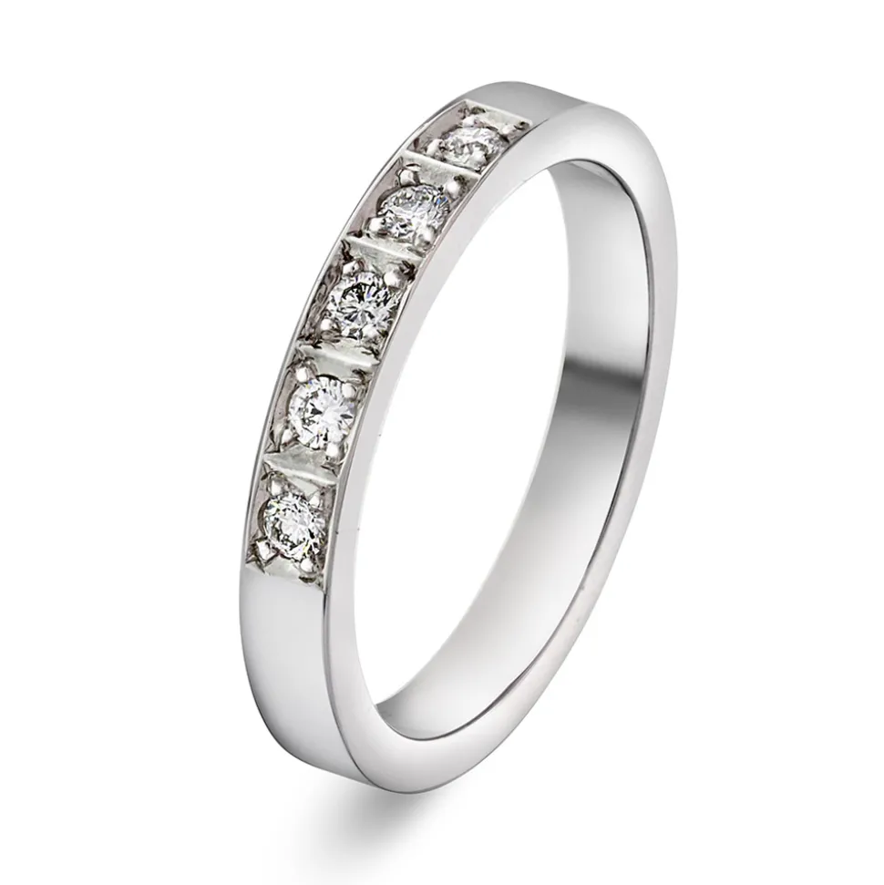 NC Christophersen – Delta alliansering i hvitt gull med 0,15 ct diamanter