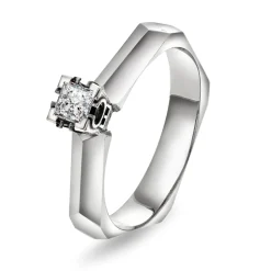 NC Christophersen – Fasettring i hvitt gull med diamant – 0,20 ct TW/SI