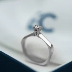 NC Christophersen – Fasettring i hvitt gull med diamant – 0,20 ct TW/SI