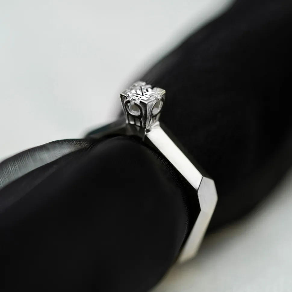 NC Christophersen – Fasettring i hvitt gull med diamant – 0,20 ct TW/SI