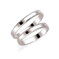 NC Christophersen – Oss2 Giftering – Hvitt Gull – 3 mm – NB: Pris pr stk