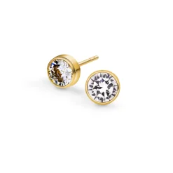 NC Christophersen – Ørepynt i gult gull med zirkonia
