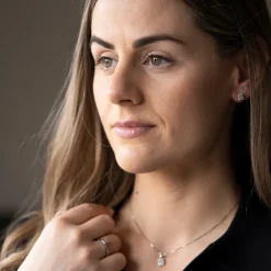 NC Christophersen – Ørepynt i hvitt gull med diamanter