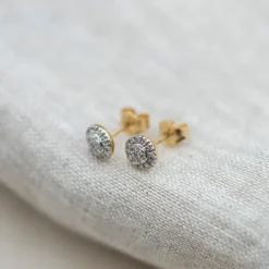 NC Christophersen – Ørepynt i gult gull med diamanter